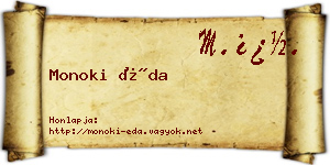 Monoki Éda névjegykártya